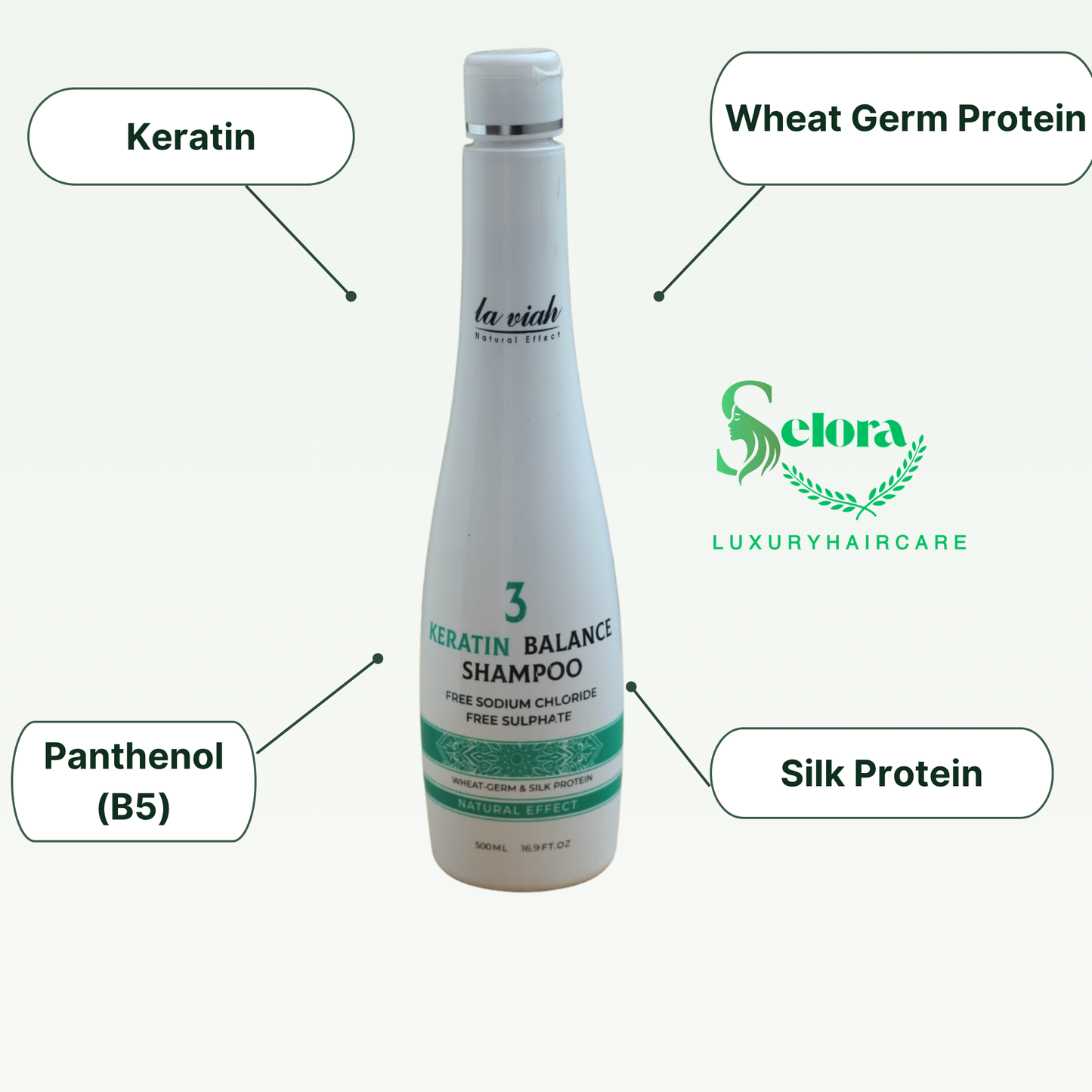شامبو لافيه بالكيراتين | La Viah Keratin Balance Shampoo – 500ml